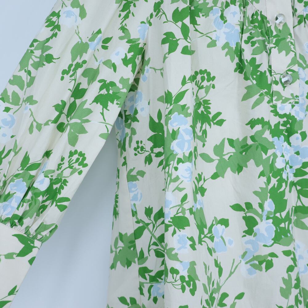 TUCKERNUCK Corrigan Popover Blouse English Ivy Green Long Sleeve Women's M - Picture 4 of 8